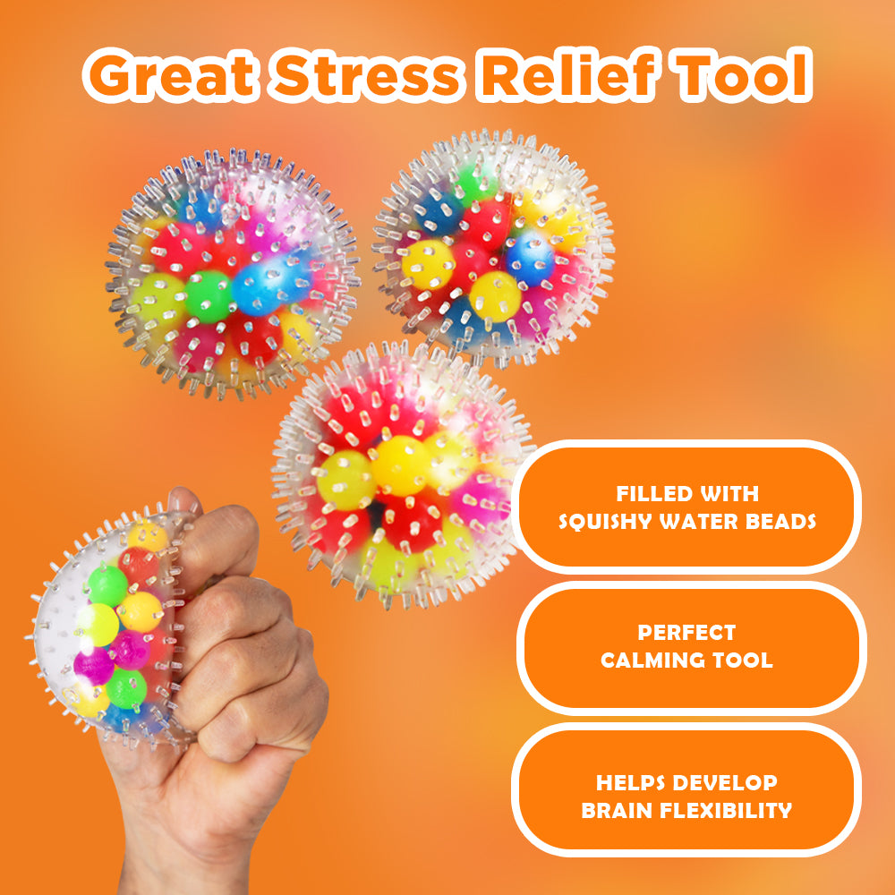 Squeezy Spiky Sensory Balls | Calming Tool to Vent Mood & Improve Focus | Soft Fidget Tool | Pack of 3