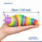 Abley's Clicky Slug Fidget Rainbow | Flexible Articulated Design 1 Piece