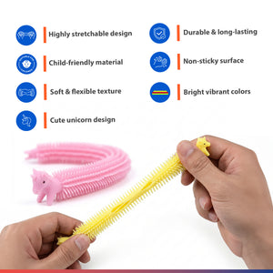 Abley's Stretchy Fidget Strings Unicorn Design Magical Calming Sensory Tool 5-Pack Multicolour