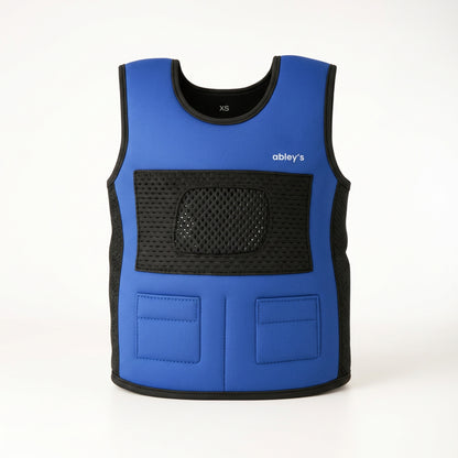 Abley’s Weighted Vest for Kids | 2lb and 3lb Removal Weights | Deep Pressure Sensory Vest for Autism ADHD | Blue