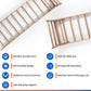 Wooden Wall Bar Ladder – Wooden Stall Bars for Home Gym, Physiotherapy, Stretching & Strength Training