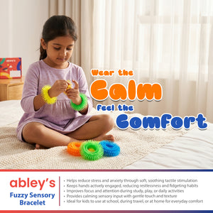 Abley's Fuzzy Sensory Bracelets | Wearable Fidget 4-Pack