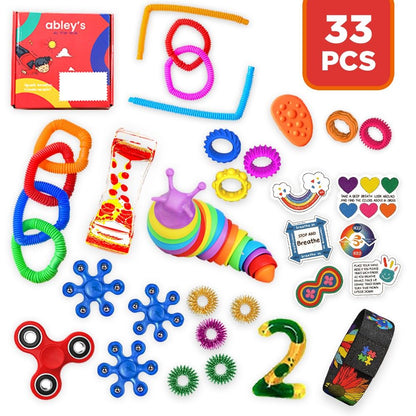 Abley's Fidget Box | Mega Toolkit | 33-Piece Comprehensive Sensory Kit