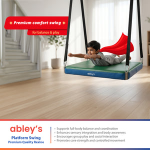 Abley’s Premium Rexine Platform Swing for Sensory Integration and Indoor/Outdoor Therapeutic Play