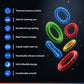 Sensory Silicone Stretchy Bracelets 4-Pack of Multi-Color Textured Rings for Fidgeting & Chewing