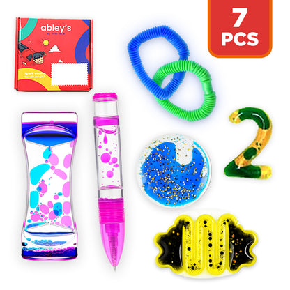 Abley's Fidget Box | 7-Piece Comprehensive Sensory Kit