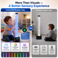 Abley’s Sensory LED Bubble Tube with Weighted Safety Base for Calming and Therapeutic Environments