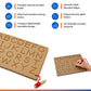 Alphabet Tracing Board for Kids – Wooden Engraved A to Z Letter Board with Attached Stylus for Early Writing Practice (23 x 30 cm)
