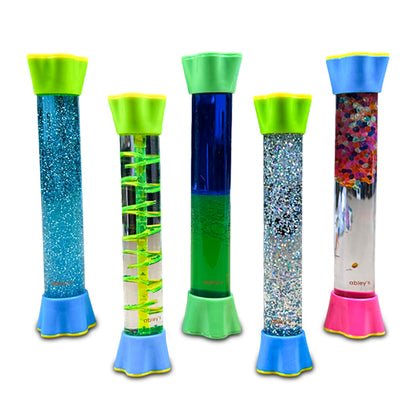 Liquid Motion Bubble Tube Set of 5 | Sensory Tube for Kids | Calming Visual Therapy Toy for Relaxation, Focus & Stress Relief