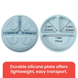 Suction Silicone Plates for Elderly – Non-Slip Dining Plates for Seniors