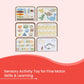 Montessori Busy Board for Toddlers, 4 Pages Educational Sensory Activity Book for Fine Motor Skills and Life Skills