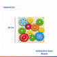 Interactive Gear Board for Kids – Wooden Spinning Gear Toy with 11 Colorful Gears & Easy-Grip Knobs (28 x 28 cm)