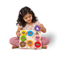 Geometric Shape Holder Board for Kids – Wooden Lacing Toys with 8 Corded Shape Discs for Matching & Fine Motor Play (28 x 28 cm)
