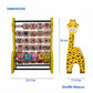 Giraffe Abacus Toys for Kids – Wooden Alphabet, Picture & Number Learning Frame with Rotating Blocks (22.5 x 30 x 11.5 cm)