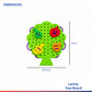 Lacing Toys for Kids – Fruit Tree Threading Board with 4 Stitch-On Fruit Shapes & Soft Purple Laces for Fine Motor Play (20.5 x 10 cm)
