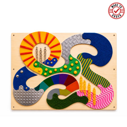 Abley's Sensory Tactile Board - Multi-Texture Wall Activity Panel for Toddlers & Special Needs
