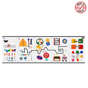 Abley's Sensory Learning Wall Panel - 5-Piece (7x3Ft) Kids Busy Board for Motor Skills & Cognitive Development