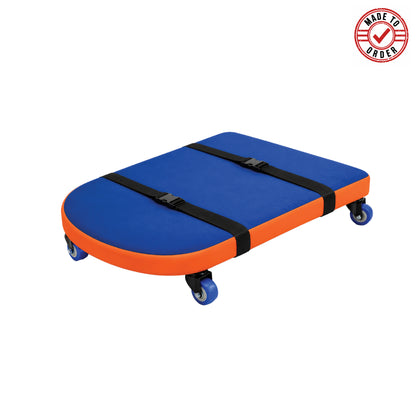 Abley’s Premium Padded Scooter Board with Safety Straps for Sensory Play and Physical Therapy Exercise