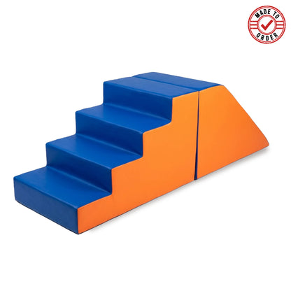 Premium Two-Piece Foam Ramp and Stairs Set for Active Toddlers and Safe Soft Play Environments.