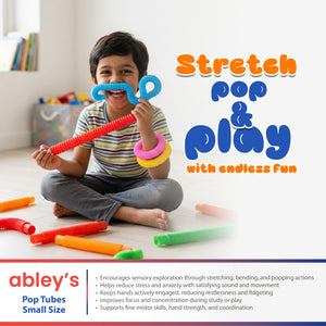 Abley's Pop Tubes Small Size | Multi-Sensory Fidget 5-Pack