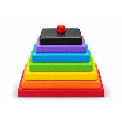 Rectangle Rainbow Stacker Toys for Kids – Wooden Toys for Kids | 7-Piece Colorful Stacking Set