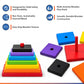 Rectangle Rainbow Stacker Toys for Kids – Wooden Toys for Kids | 7-Piece Colorful Stacking Set