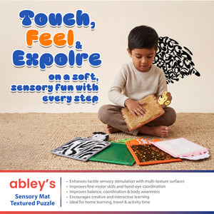 Abley's Sensory Mat Textured Puzzle | 6-Piece Tactile Path Set