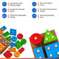 Wooden Shape Sorter for Kids – Round Rainbow Stacker with 7 Colorful Shapes for Color, Shape & Sorting Play (18 cm)
