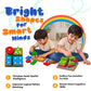 Wooden Shape Sorter for Kids – Round Rainbow Stacker with 7 Colorful Shapes for Color, Shape & Sorting Play (18 cm)