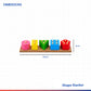 Wooden Shape Stacker Toys for Kids – 5 Color Geometric Stacking & Sorting Board for Early Learning (34 x 6 cm)