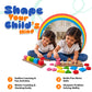 Wooden Shape Stacker Toys for Kids – 5 Color Geometric Stacking & Sorting Board for Early Learning (34 x 6 cm)