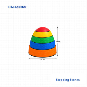 Abley's Stepping Stones | Textured Top | Non-Slip 5-Piece Set for Balance