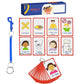 Visual Communication Cards for Kids – 32 Durable Flashcards with Keyring for Expressing Needs & Emotions