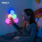 Abley's Hexagon Touch Wall Lights (Set of 6) | Modular LED Panels for Sensory Rooms Calming Decor | USB Rechargeable Touch-Activated