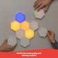 Abley's Hexagon Touch Wall Lights (Set of 6) | Modular LED Panels for Sensory Rooms Calming Decor | USB Rechargeable Touch-Activated