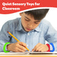Sensory Silicone Stretchy Bracelets, 4-Pack of Multi-Color Textured Rings for Fidgeting & Chewing