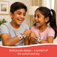 Colorful Puzzle Pattern Stretch Bracelet for Kids – Soft & Lightweight Wristband
