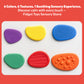 Textured Sensory Stones for Kids, Set of 6 Colorful Fidget Toys for Tactile Stimulation