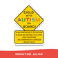 "Child On Board" Car Safety Sticker for Unique Needs – Yellow Diamond Warning Sign for Vehicles
