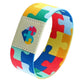 Colorful Puzzle Pattern Stretch Bracelet for Kids – Soft & Lightweight Wristband