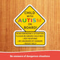 Child On Board Car Safety Sticker for Unique Needs – Yellow Diamond Warning Sign for Vehicles
