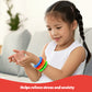 Sensory Silicone Stretchy Bracelets, 4-Pack of Multi-Color Textured Rings for Fidgeting & Chewing