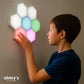 Abley's Hexagon Touch Wall Lights (Set of 6) | Modular LED Panels for Sensory Rooms Calming Decor | USB Rechargeable Touch-Activated