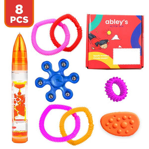 Abley's Fidget Box Starter Kit | 8-Piece Portable Sensory Tools