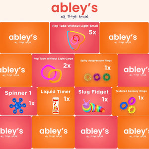 Abley's Fidget Box, Favourites Assortment | 12-Piece Calming Sensory Kit