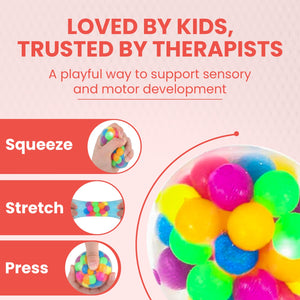 Abley’s Multicolor Stretchy Sensory Ball | Squishy Tactile Fidget Toy