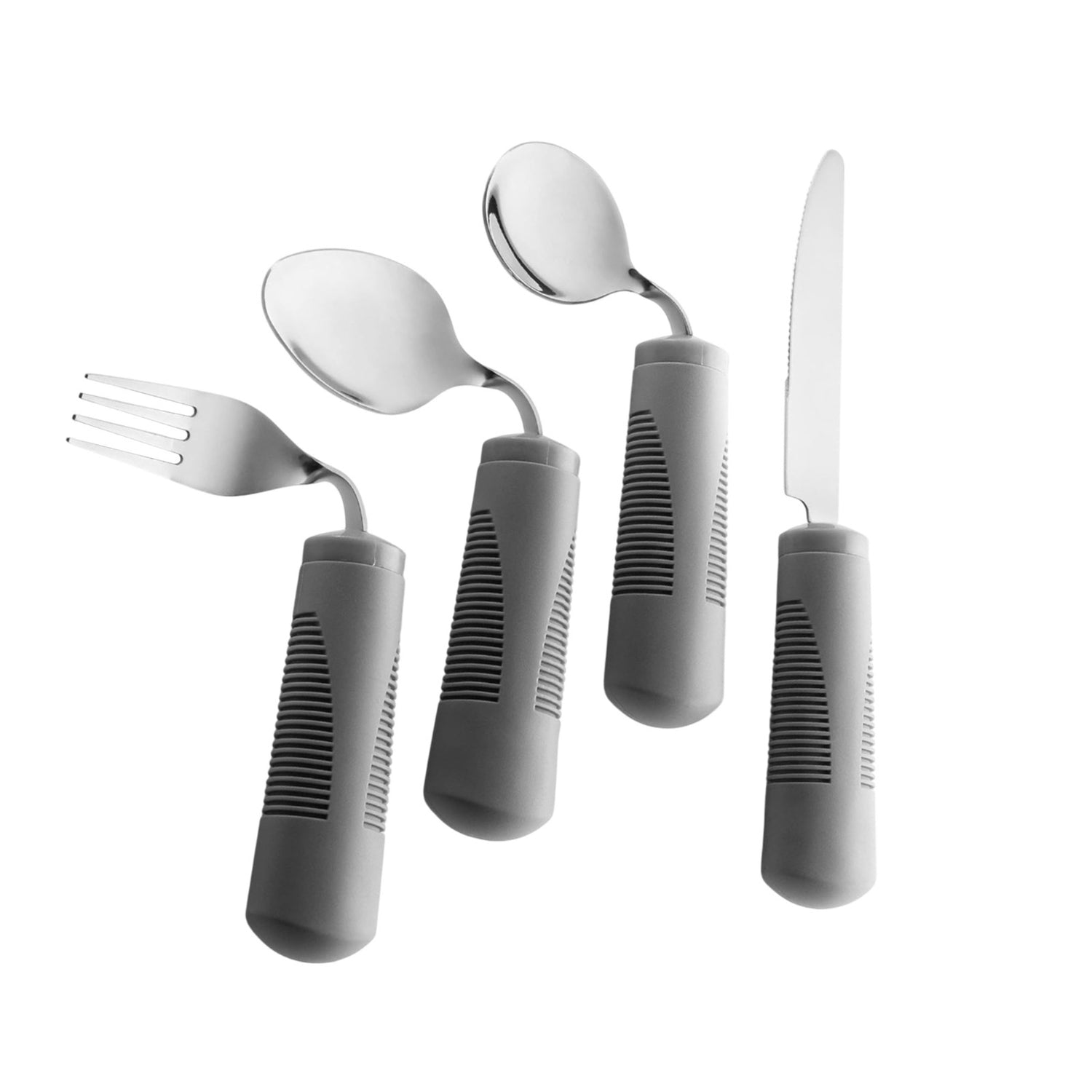 Adaptive Utensils for Elderly (Set of 4) – Ergonomic & Easy-to-Use Eating Tools for Seniors