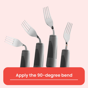 Adaptive Utensils for Elderly (Set of 4) – Ergonomic & Easy-to-Use Eating Tools for Seniors