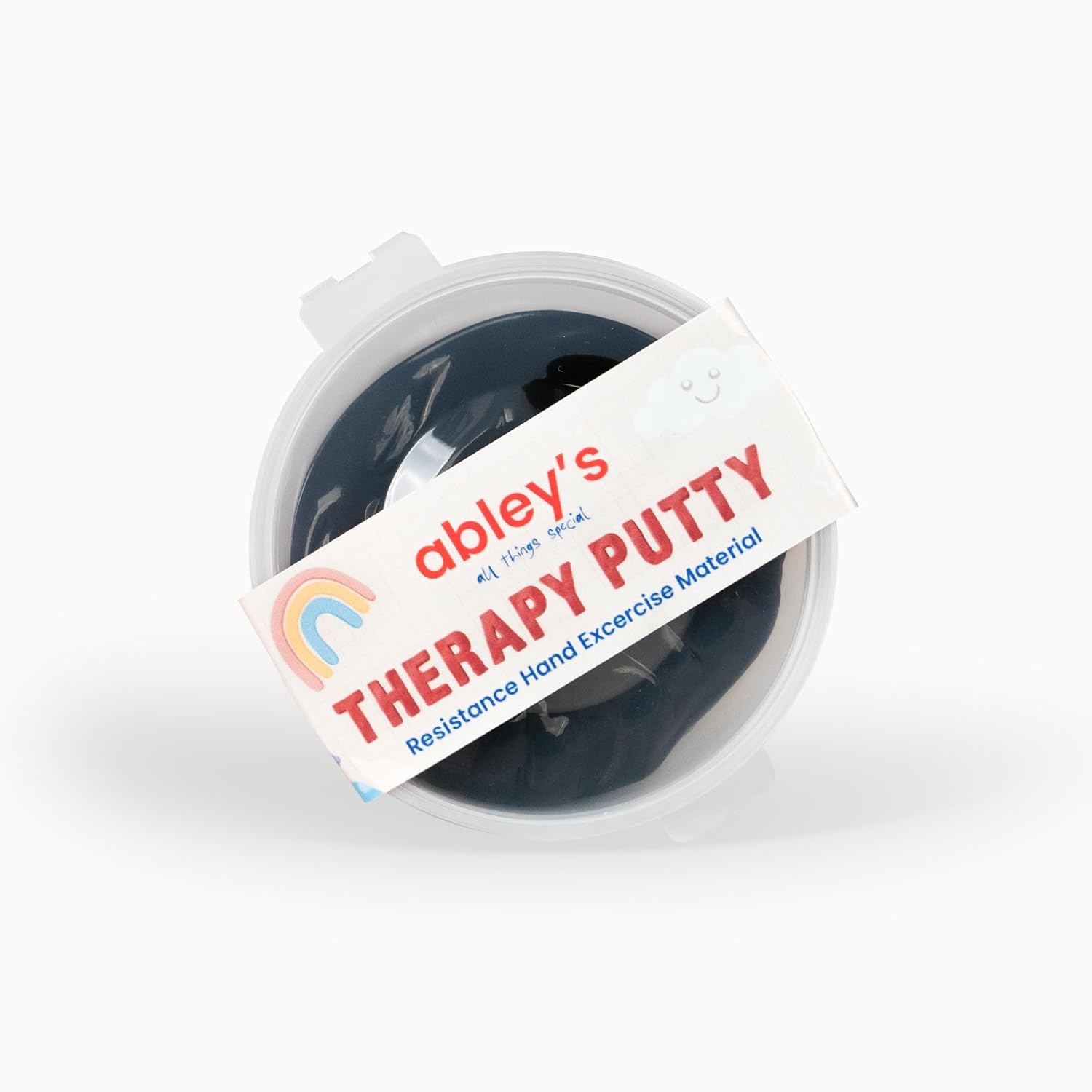 Ableys sensory fidget box with black therapy putty in tub hand strengthening putty for adults and kids