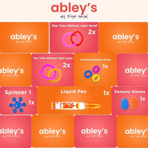 Abley's Fidget Box Starter Kit | 8-Piece Portable Sensory Tools